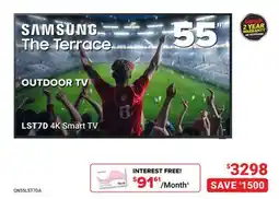 Visions Electronics SAMSUNG The Terrace 55 OUTDOOR TV LST7D 4K Smart TV offer