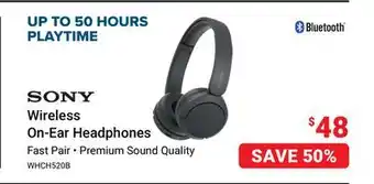 Visions Electronics SONY Wireless On-Ear Headphones offer