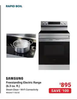 Visions Electronics SAMSUNG Freestanding Electric Range (6.3 cu. ft.) offer