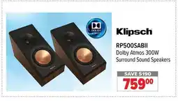 2001 Audio Video RP500SABII Klipsch Dolby Atmos 300W Surround Sound Speakers offer