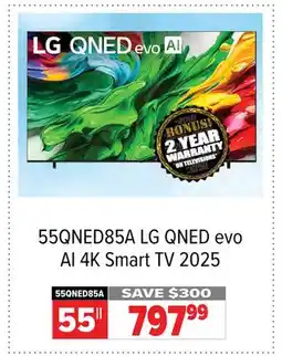 2001 Audio Video LG QNED evo AI 4K Smart TV 2025, 55 offer