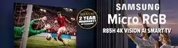 2001 Audio Video MRN55R85H SAMSUNG 55 Micro RGB R85H 4K VISION AI SMART TV offer