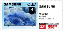 2001 Audio Video QN32Q8F SAMSUNG QLED 4K Vision AI Smart TV 32 offer