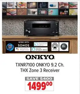 2001 Audio Video TXNR7100 ONKYO 9.2 Ch. THX Zone 3 Receiver offer