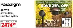 2001 Audio Video Paradigm Garden Oasis Essentials System offer