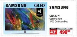 2001 Audio Video QN43Q7F SAMSUNG 43 QLED Q HDR 1500 Quantum Dot offer