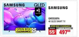 2001 Audio Video QN55Q6FA SAMSUNG 4K QLED SMART TV, 55 offer