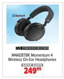 2001 Audio Video M4AEBTBK Sennheiser Momentum 4 Wireless On-Ear Headphones offer