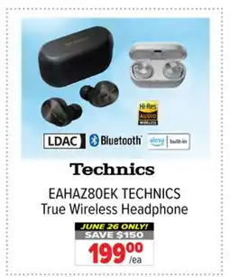 2001 Audio Video EAHAZ80EK TECHNICS True Wireless Headphone offer