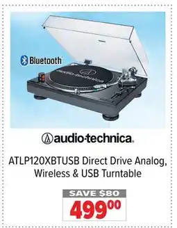 2001 Audio Video ATLP120XBTUSB Audio-technica Direct Drive Analog, Wireless & USB Turntable offer