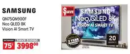 2001 Audio Video QN75QN900F Samsung Neo QLED 8K Vision AI Smart TV 75 offer