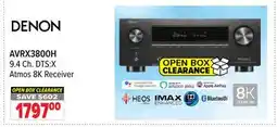 2001 Audio Video AVRX3800H DENON 9.4 Ch. DTS:X Atmos 8K Receiver offer