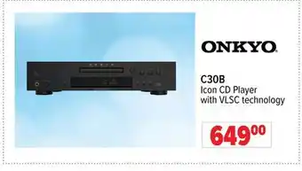 2001 Audio Video ONKYO Icon CD Player with VLSC technology offer