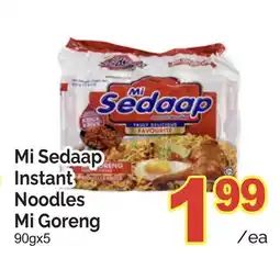 T&T Supermarket MI SEDAAP INSTANT NOODLES MI GORENG, 90gx5 offer