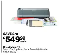 Michaels Cricut Maker 4 Smart Cutting Machine + Essentials Bundle offer