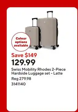 Staples Swiss Mobility Rhodes 2-Piece Hardside Luggage set - Latte offer