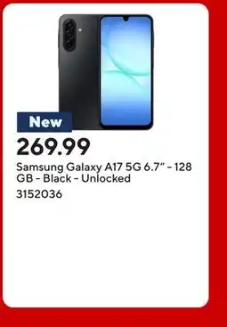 Staples Samsung Galaxy A17 5G 6.7 - 128 GB - Black - Unlocked offer