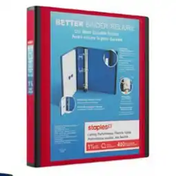 Staples Staples Better Binder - 1-1/2 - Red offer
