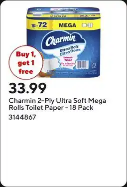 Staples Charmin 2-Ply Ultra Soft Mega Rolls Toilet Paper offer
