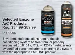 PartSource Selected Emzone A/C Products offer