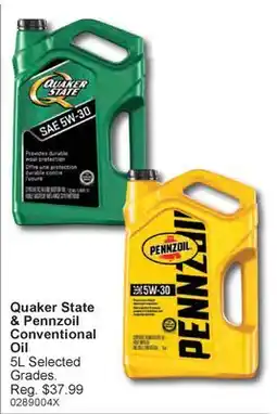 PartSource Quaker State & Pennzoil Conventional Oil offer