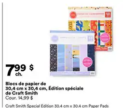 Michaels Blocs de papier de 30,4 cm x 30,4 cm, Édition spéciale de Craft Smith offer