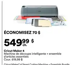 Michaels Maker 4 Machine de découpe intelligente + ensemble d'articles essentiels Cricut offer