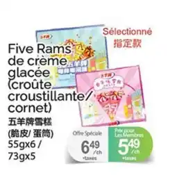 T&T Supermarket Five Rams de crème glacee offer