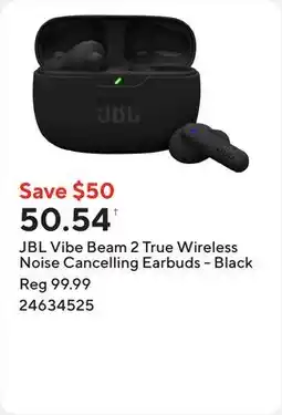 Staples JBL Vibe Beam 2 True Wireless Noise Cancelling Earbuds - Black offer