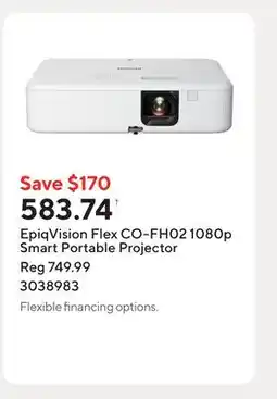 Staples EpiqVision Flex CO-FH02 1080p Smart Portable Projector offer