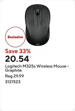 Staples Logitech M325s Wireless Mouse - Graphite offer