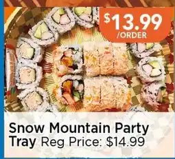 Blue Sky Supermarket Snow Mountain Party Tray offer
