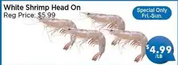 Blue Sky Supermarket White Shrimp Head On offer