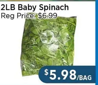 Blue Sky Supermarket 2LB Baby Spinach offer