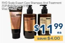 Oceans Fresh Food Market RYO Scalp Expert Care Shampoo And Treatment offer
