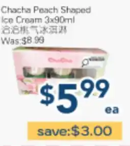 Oceans Fresh Food Market Chacha Peach Shaped Ice Cream offer
