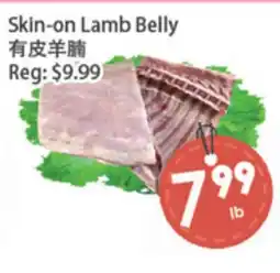 Fresh Palace Supermarket Skin-on Lamb Belly offer