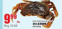 Terra Foodmart Live Vancouver Crab offer