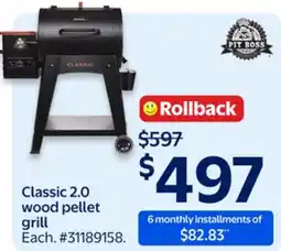 Walmart Pit Boss Classic 2.0 wood pellet grill offer