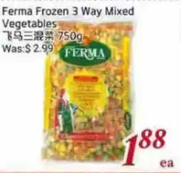 Tone Tai Supermarket Ferma Frozen 3 Way Mixed Vegetables offer