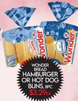 Fiesta Farms WONDER BREAD HAMBURGER OR HOT DOG BUNS, 8PC offer