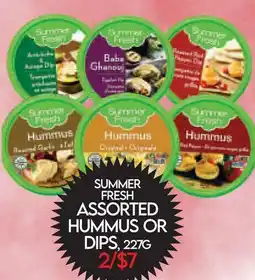 Fiesta Farms SUMMER FRESH ASSORTED HUMMUS OR DIPS offer