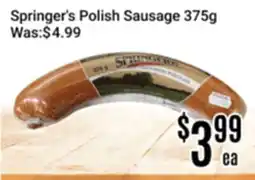 Nations Fresh Foods Springer's Polish Sausage offer