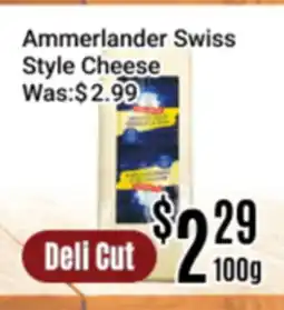 Nations Fresh Foods Ammerlander Swiss Style Cheese offer