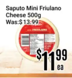 Nations Fresh Foods Saputo Mini Friulano Cheese offer