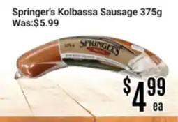 Nations Fresh Foods Springer's Kolbassa Sausage offer