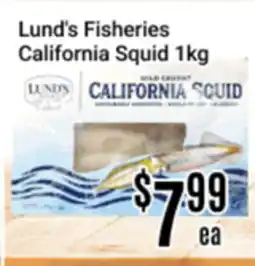 Nations Fresh Foods Lund's Fisheries California Squid offer