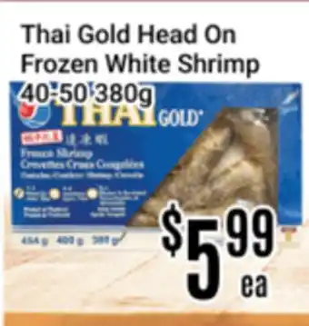 Nations Fresh Foods Thai Gold Head On Frozen White Shrimp offer