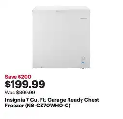 Best Buy Insignia 7 Cu. Ft. Garage Ready Chest Freezer (NS-CZ70WH0-C) offer