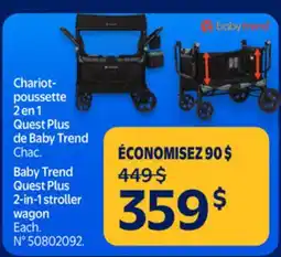 Walmart Baby Trend Quest Plus 2-in-1 stroller wagon offer